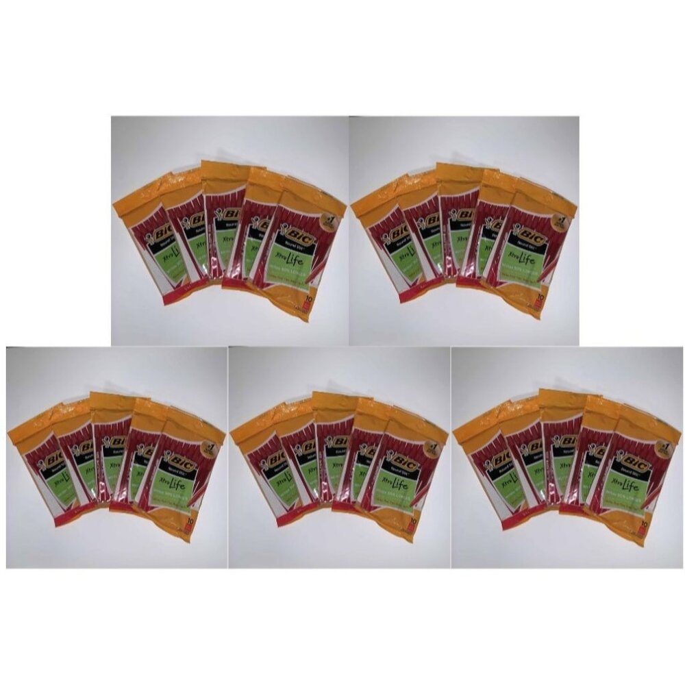 BIC Round Stic Xtra Life Ballpoint Pens, Red ink 250pcs 25pk